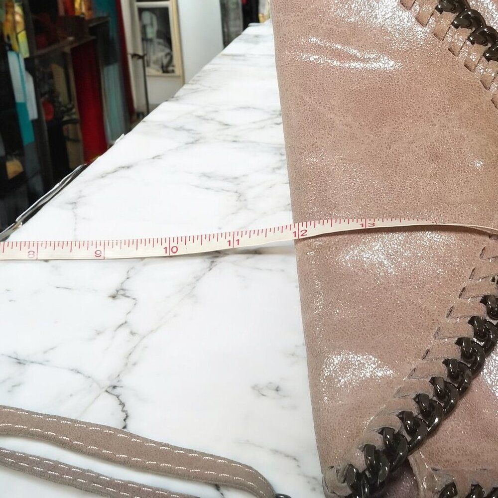 Lavorazione Artigiana Genuine Leather Crossbody Bag Mauve Italy Clutch - Picture 13 of 15